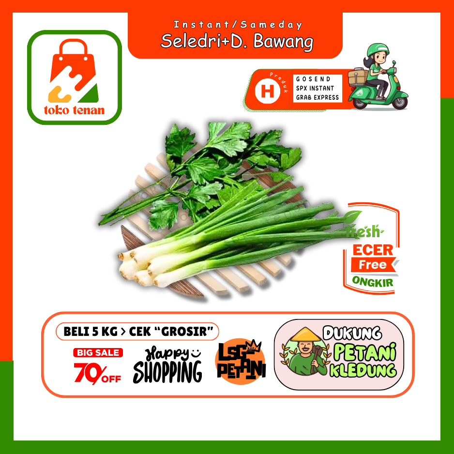 

Tokotenan // Sledri + Daun Bawang -- Sayur Gunung Ecer (H)