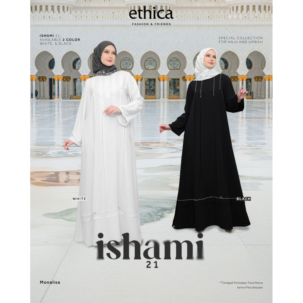 ISHAMI 21 GAMIS ETHICA HITAM PUTIH