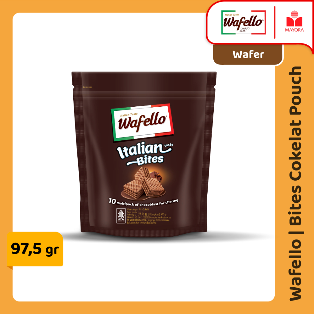 

Wafer Wafello Italian Bites Cokelat Pouch