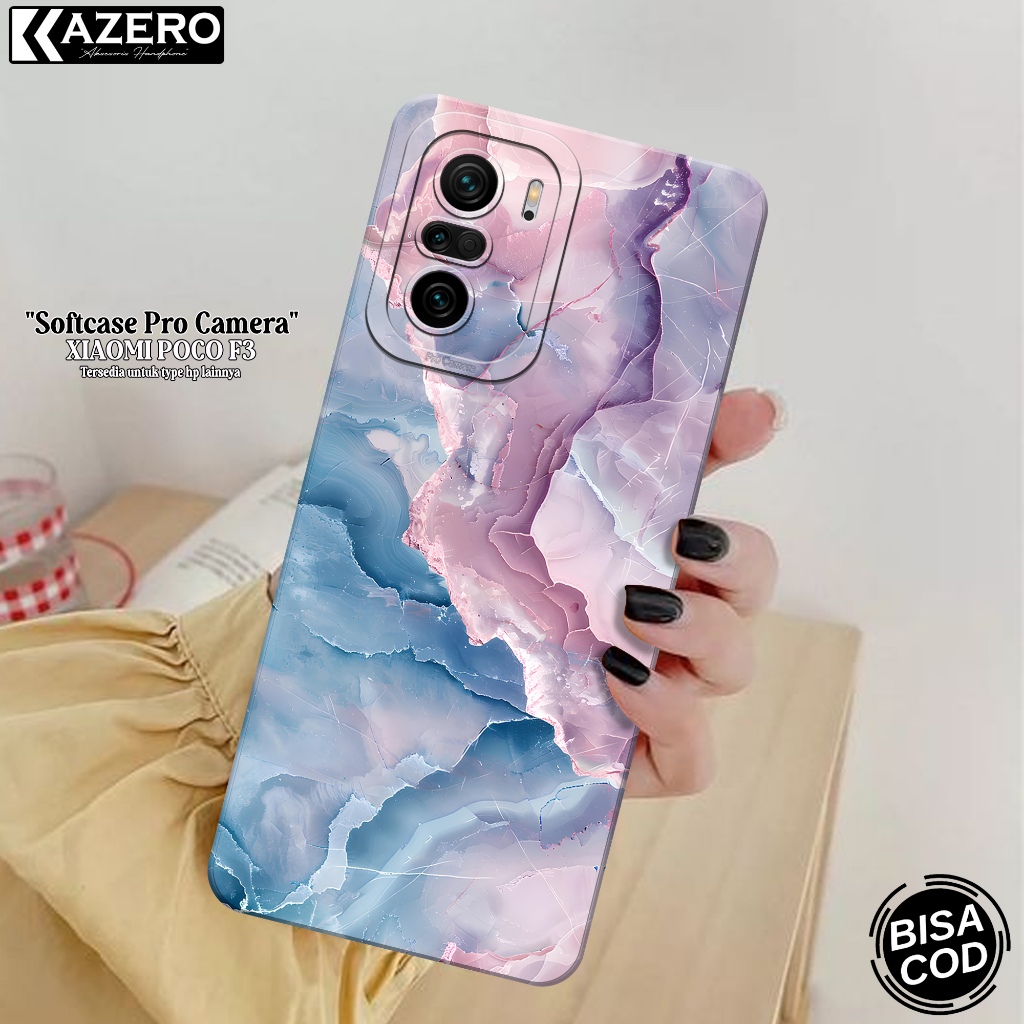 KAZERO - Case Hp Xiaomi Poco F3 - Fashion Case Abstrak - Pro Camera - Softcase Xiaomi Poco F3 - Kesi