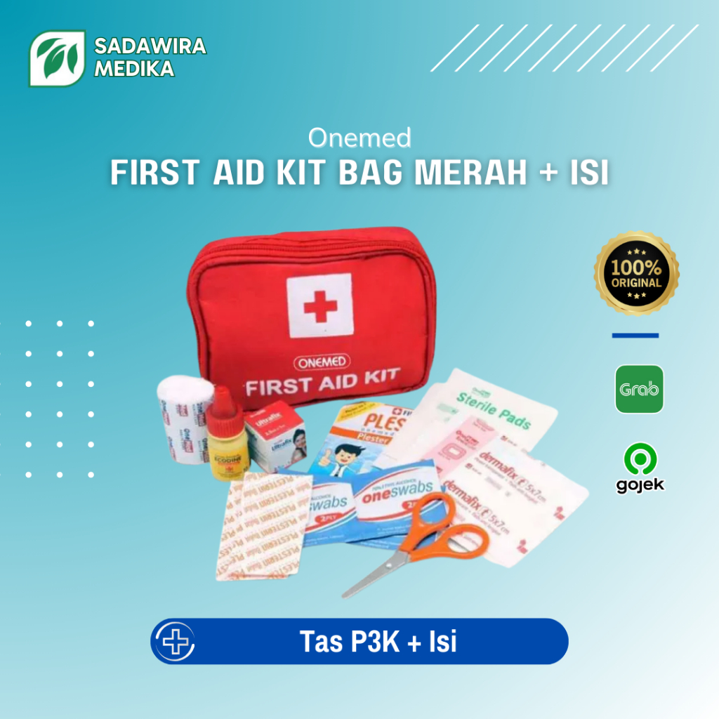 First Aid Kit Bag Merah + Isi Onemed