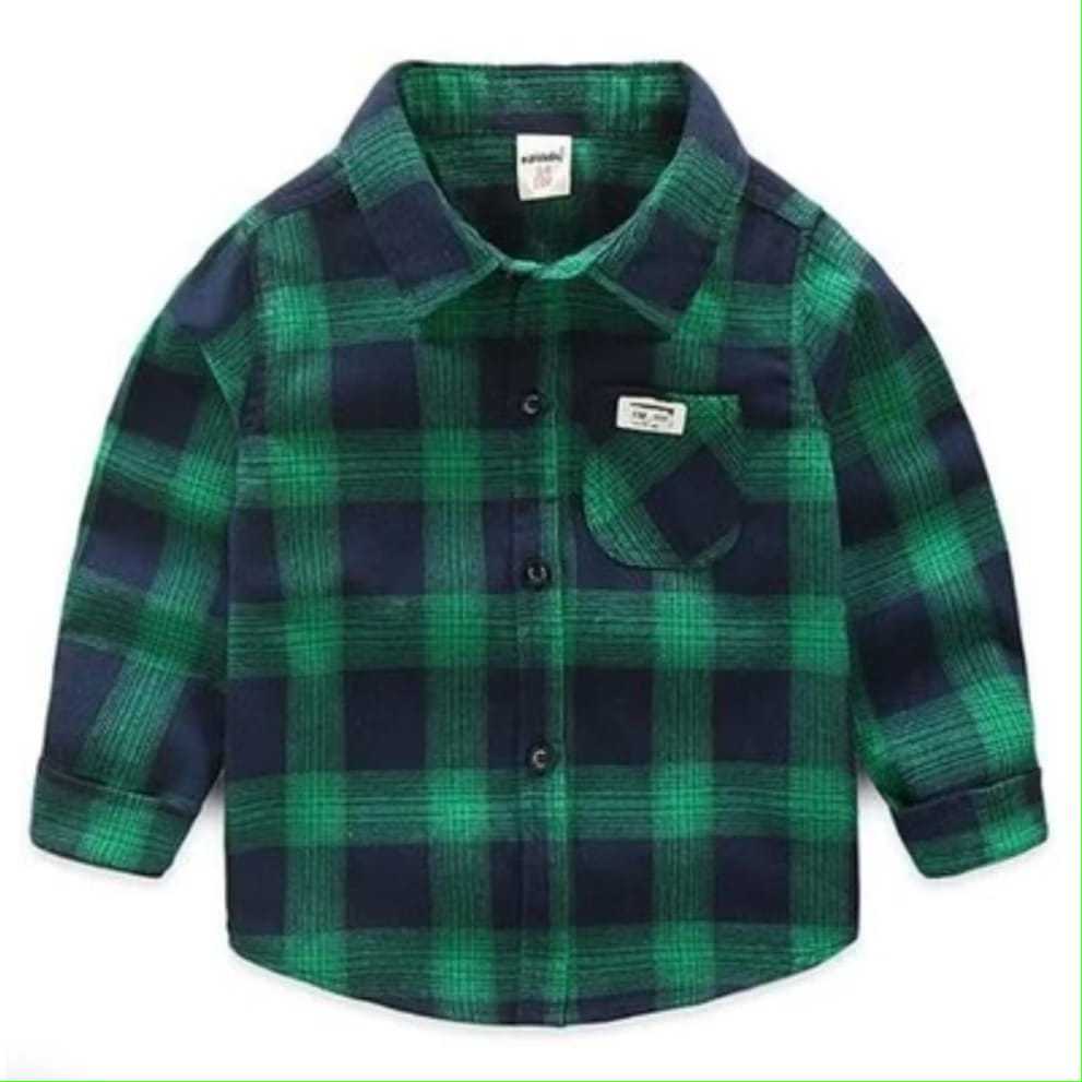 FLANEL ANAK WARNA BIRU USAI 1 TAHUN - 12 TAHUN