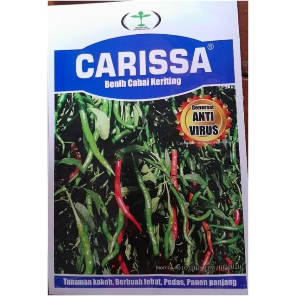 Termurah  Benih Bibit Cabe Keriting Lokal Anti Virus CARISSA isi 10 gram