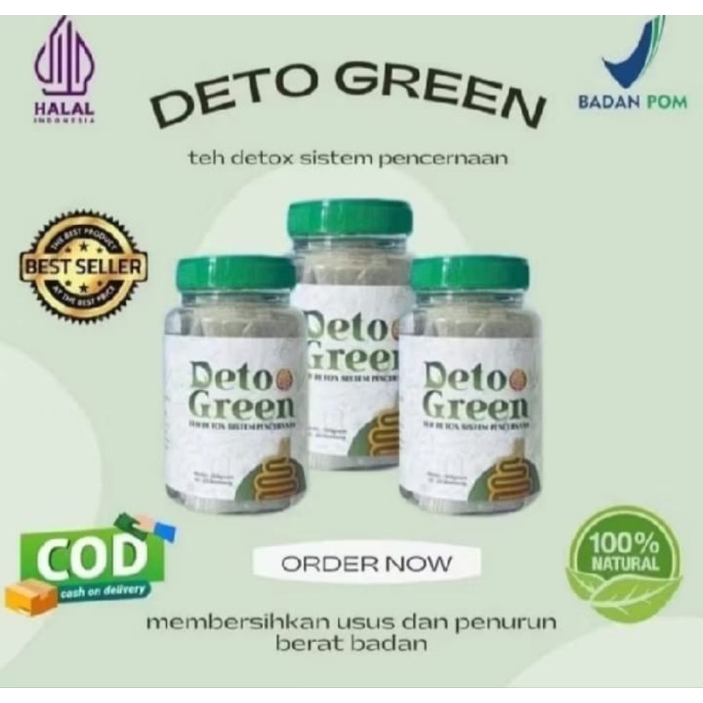 

COD TERLARIS DETO GREEN ORIGINAL PAKET 3BOTOL /TEH SYSTEM PENCERNAAN/TEH DETOX/PELANCAR BAB/DATANG BULAN/TEH PEMBERSIH USUS/TEH DIET