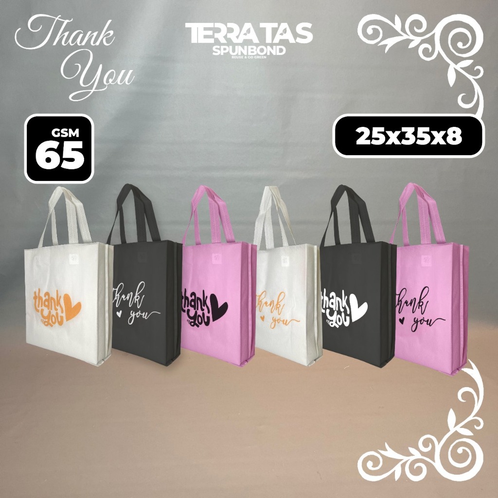 

Special Edition Thank You 65 GSM 25x35x8 Hampers Goodie Bag Tas Spunbond