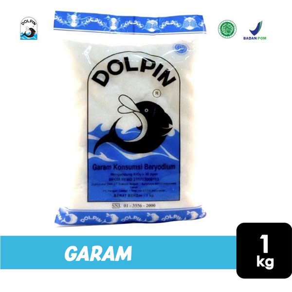 

Dolphin Dolpin Garam Dapur Sea Salt 1000 Gram 1000Gram 1kg 1 kilogram