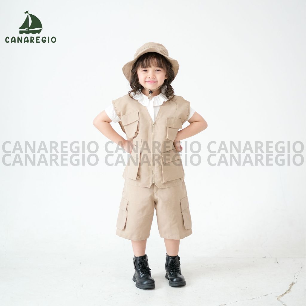 BAJU SAFARI ANAK BAJU 1 SET ANAK SAFARI PENJAGA KEBUN BINATANG | KOSTUM PENJAGA SAFARI ANAK | KEMEJA