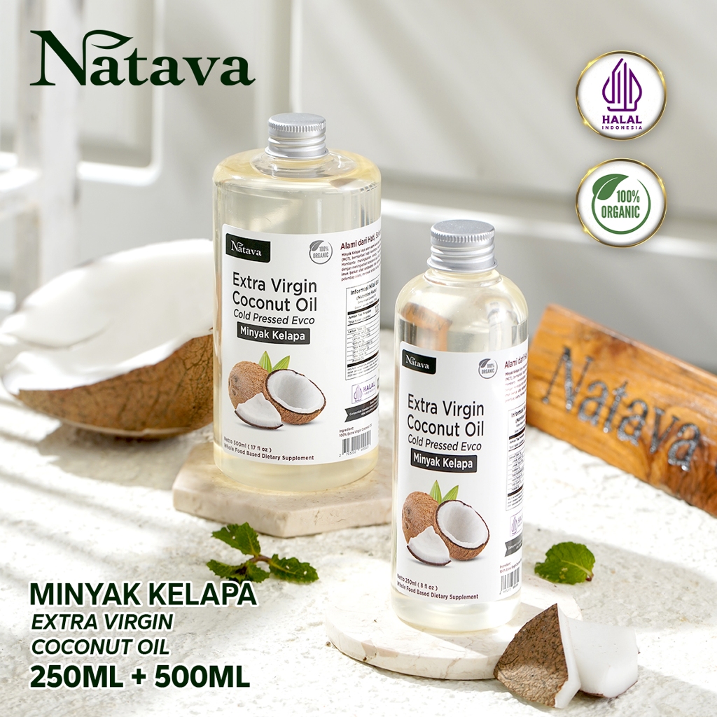 

Natava Minyak VCO Extra Virgin Coconut Oil Cold Pressed Organik Minyak Kelapa Alami