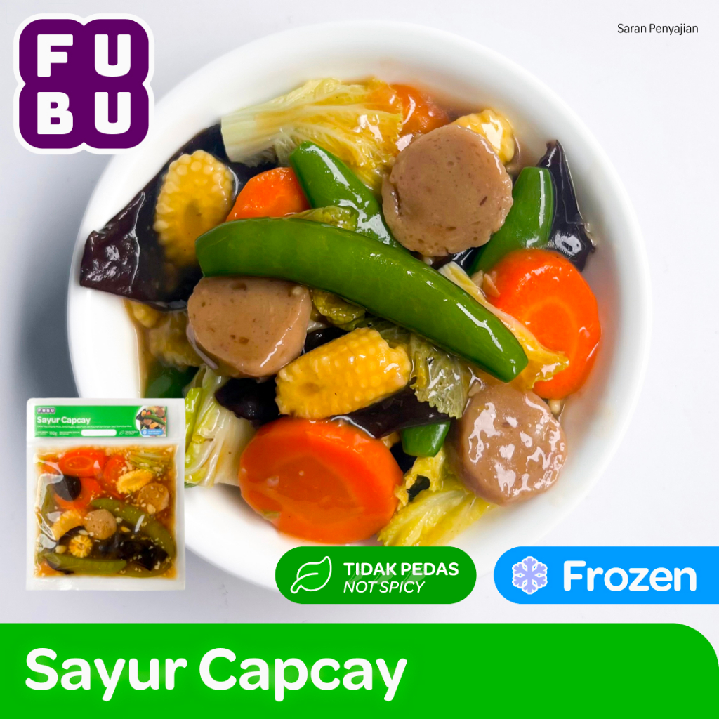 

FUBU Sayur Capcay - Paket Sayur Potong Tumis Capcai Campur khas Cina - Satu Porsi Lauk Instan Frozen