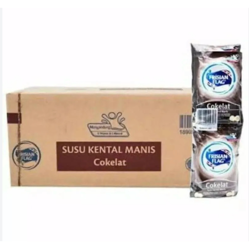 

Susu Kental Manis Frisian Flag Coklat Sachet Dus/ Susu Kental Manis Bendera 120 x 40g Sachet / SKM coklat