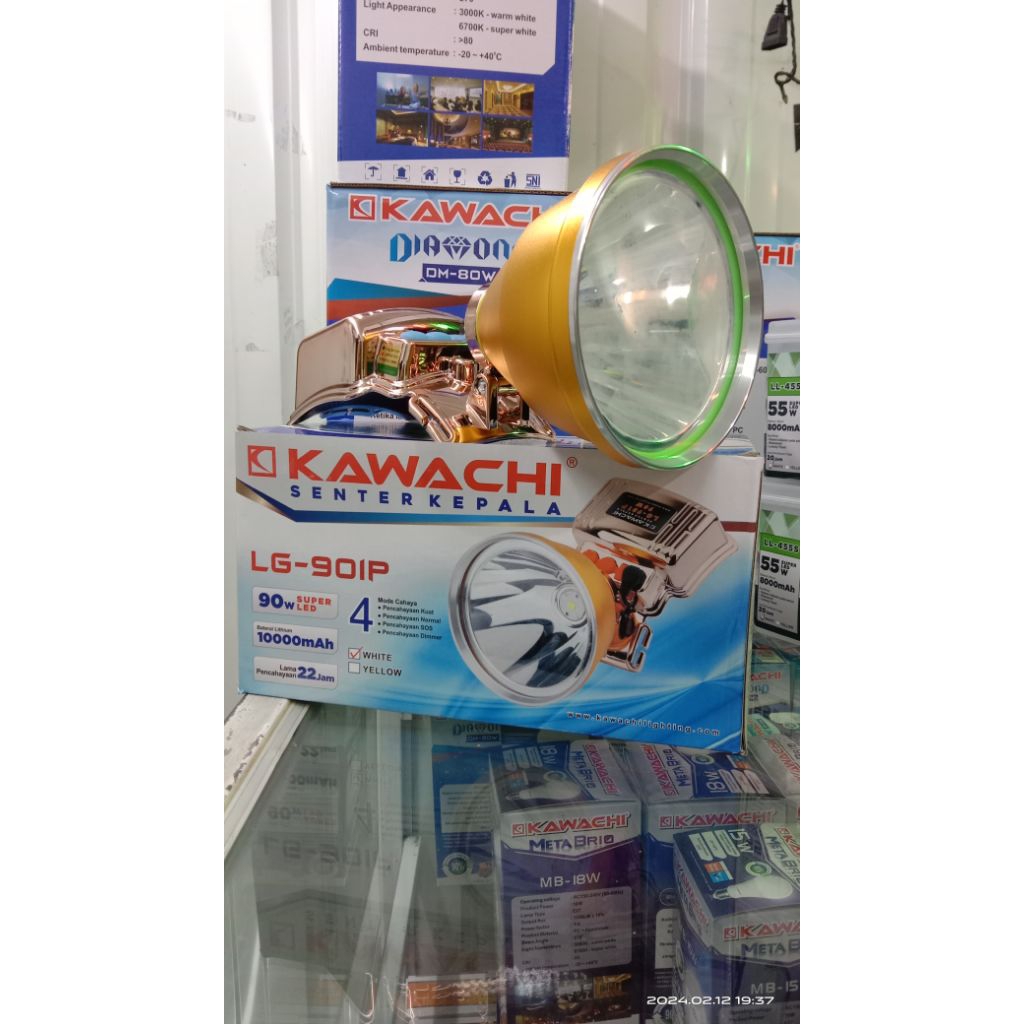 Senter Kepala  Kawachi SUPER LED  90 Watt LG-901P & 100 Watt LC-100