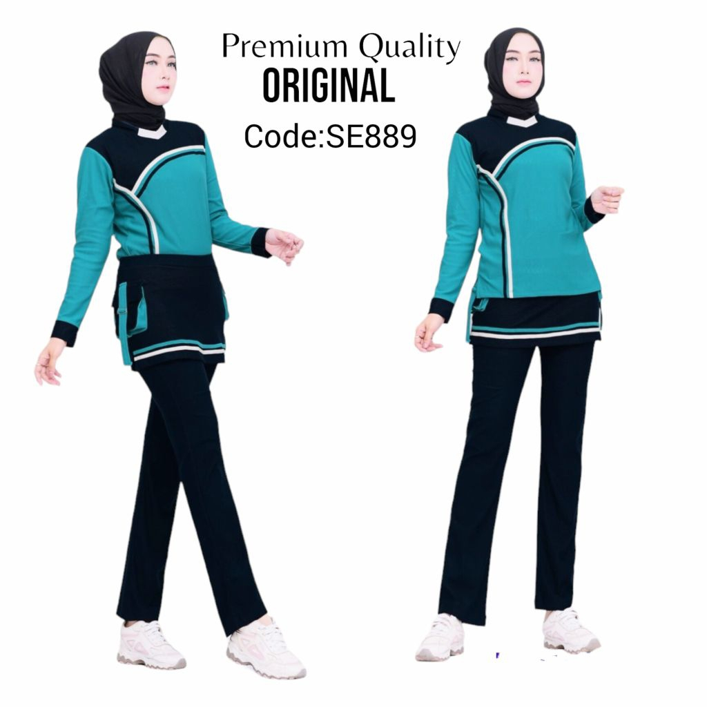 Gratis Ongkir Zn Sport-Baju Senam Wanita Setelan Olahraga Wanita Muslim Set Yoga Zumba