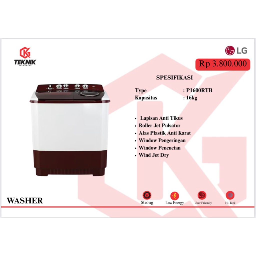 Mesin Cuci LG Top Loading 16kg - Washer LG Top Loading 16kg