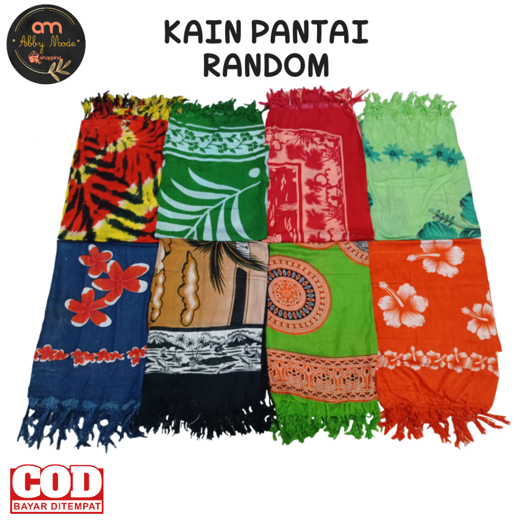 Kain pantai bali motif RANDOM - sarung pantai - kain pantai bali - sarung bali - kain pantai baru - 