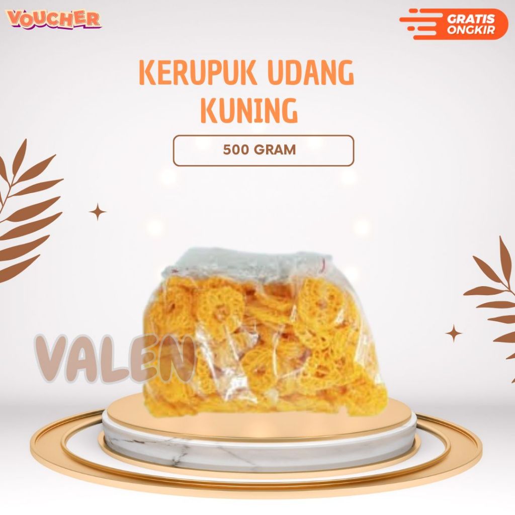 

Kerupuk Udang Mentah / Kerupuk Udang Kuning - 500 gram