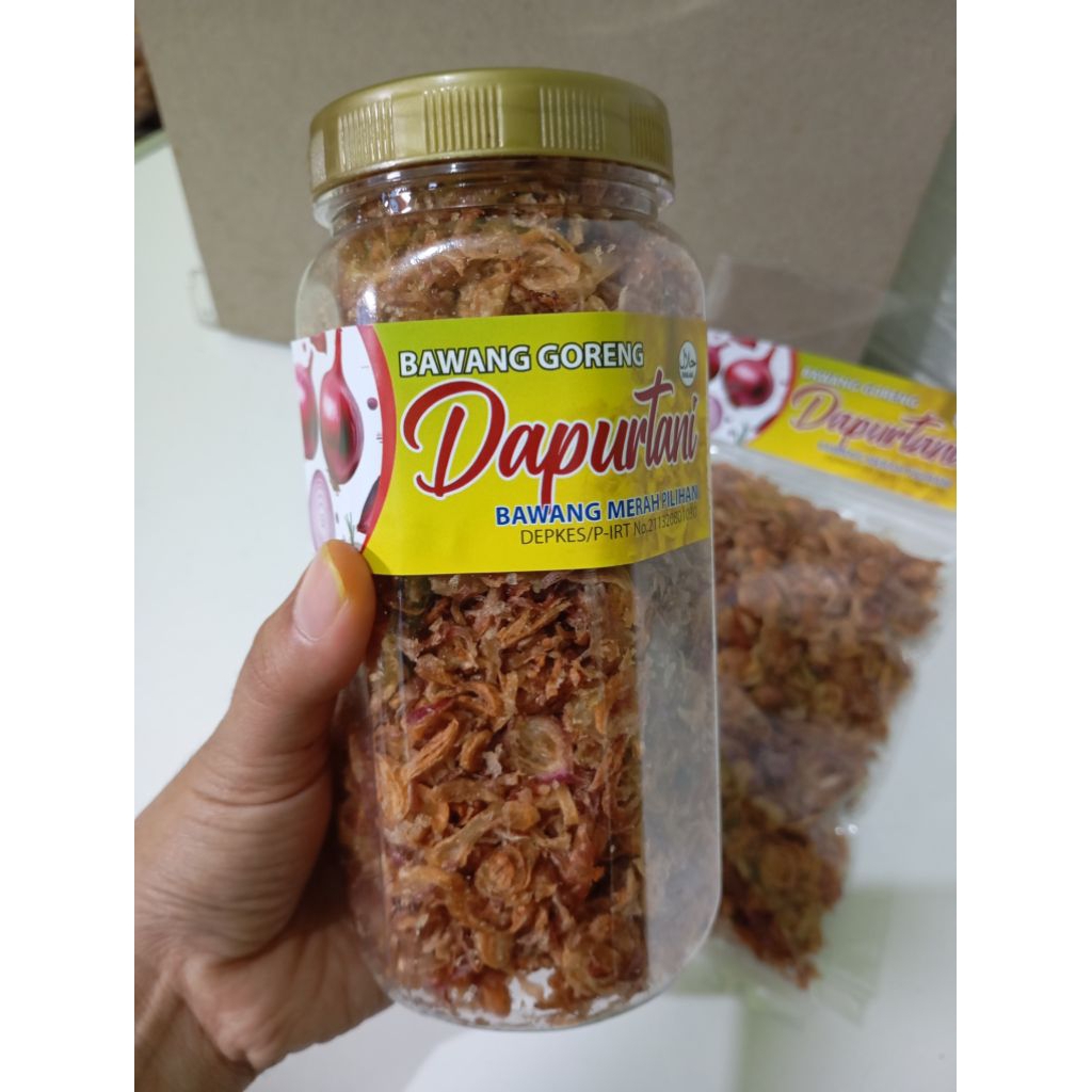 

DAPUR TANI | Bawang Goreng Gread A 200grm | Bawang goreng Asli Tanpa campuran