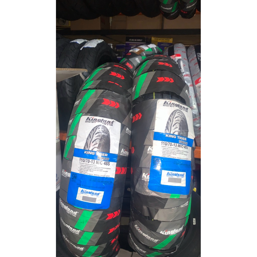 BAN LUAR KINGLAND (KING TIGER) 110/70-13 TUBELESS. BAN DEPAN NMAX,DLL