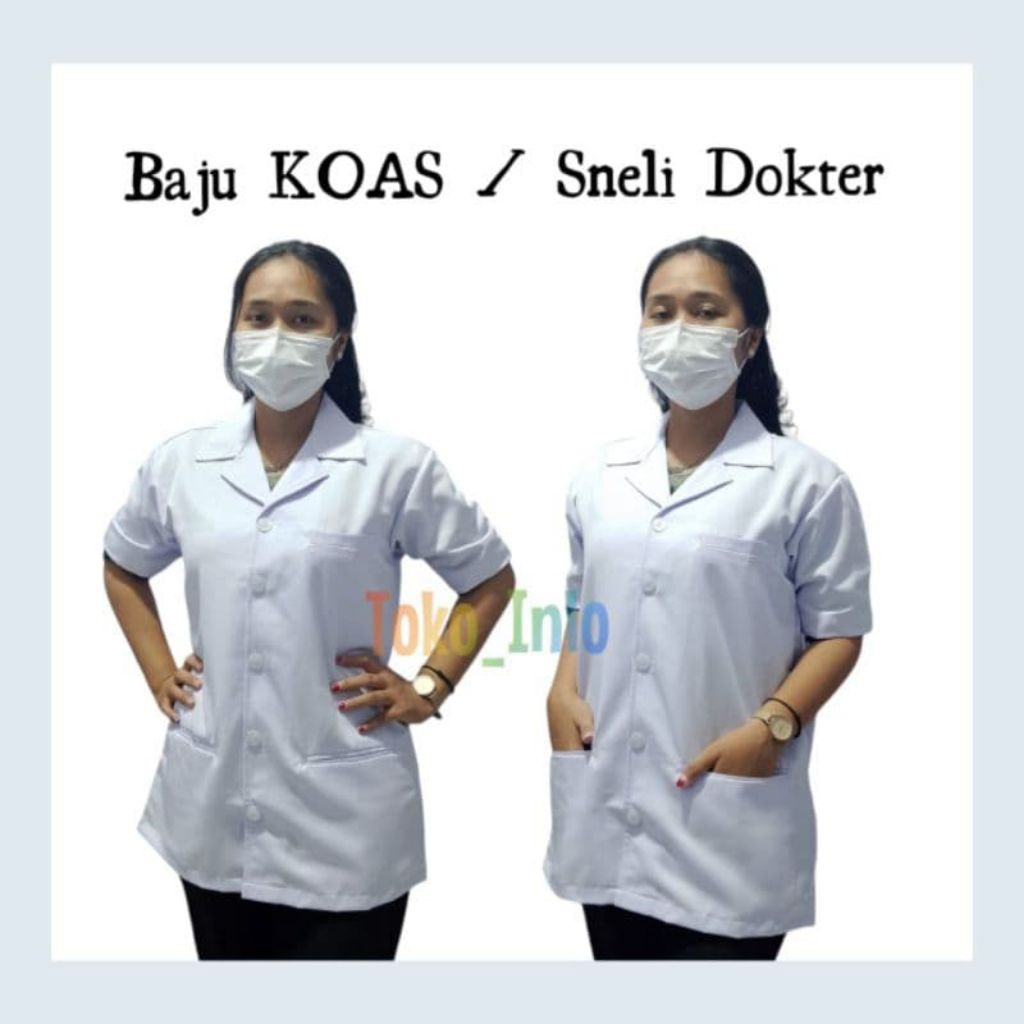 Baju Koas / Koas Dokter / Sneli Dokter / Koas Putih