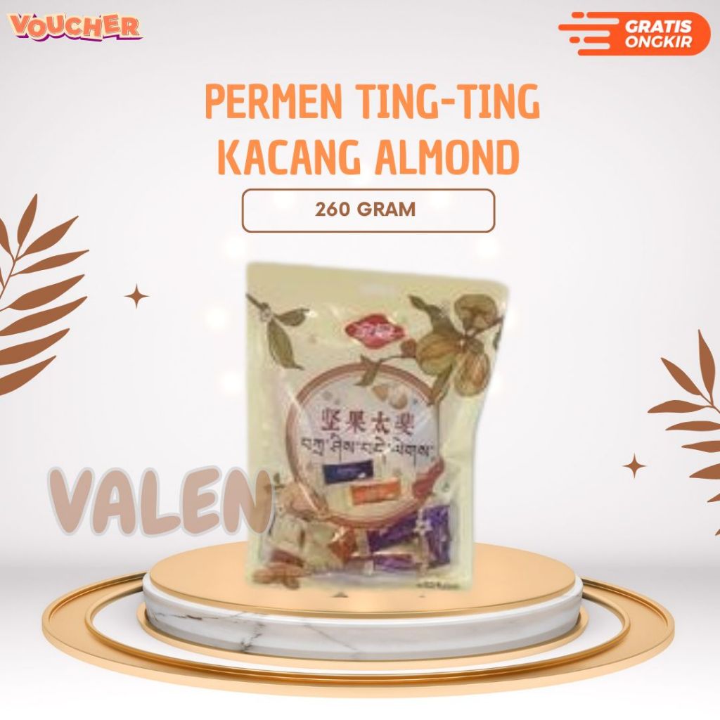 

Permen Ting Ting Kacang Almond 260gr / Permen Enting Kacang Almond/ Permen Kacang