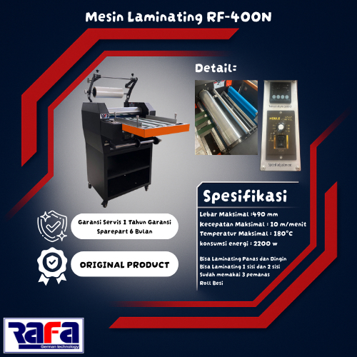 Mesin Laminating Roll RAFA RF - 400 N (Conveyor) Mesin laminating kertas