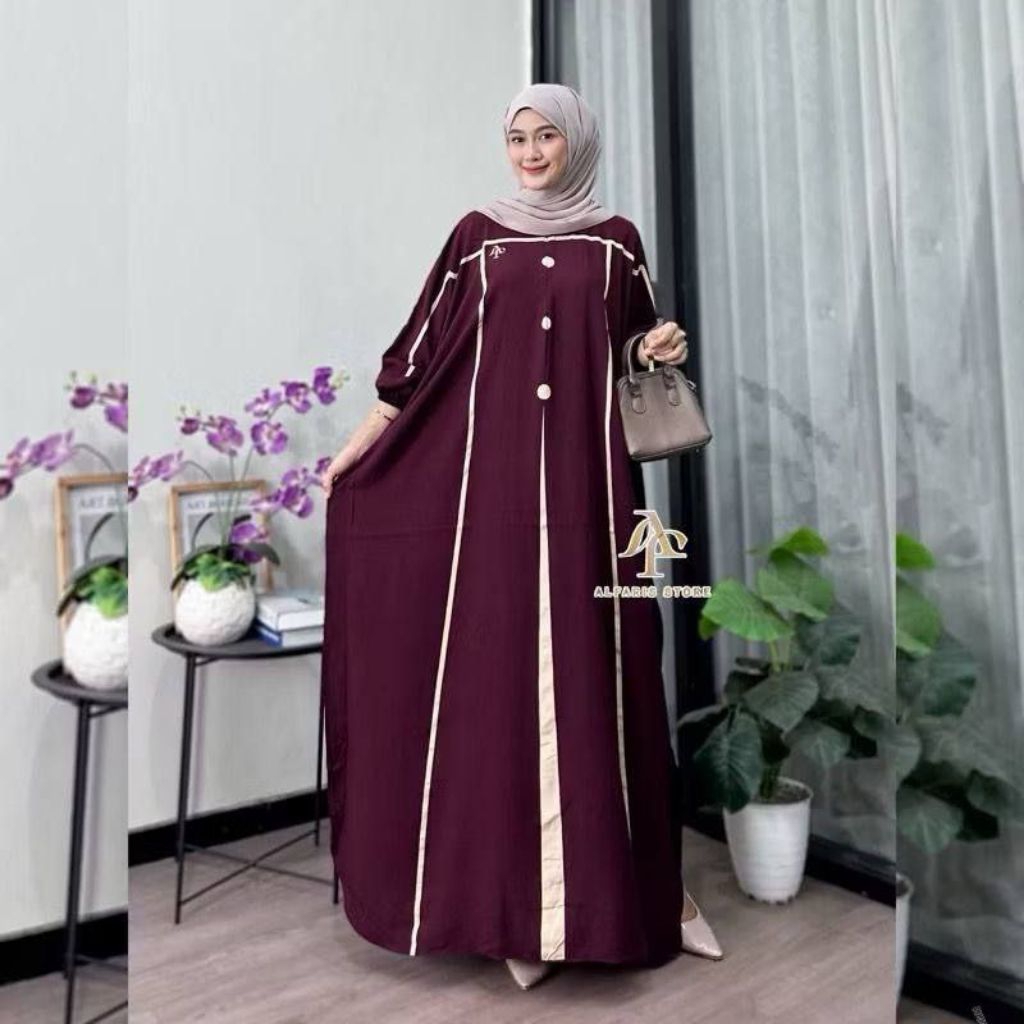 Kaftan Motif Tari Gamis Dress Midi Daster Kaftan Wanita Panjang Kaftan Premium Kaftan Remaja Dewasa 