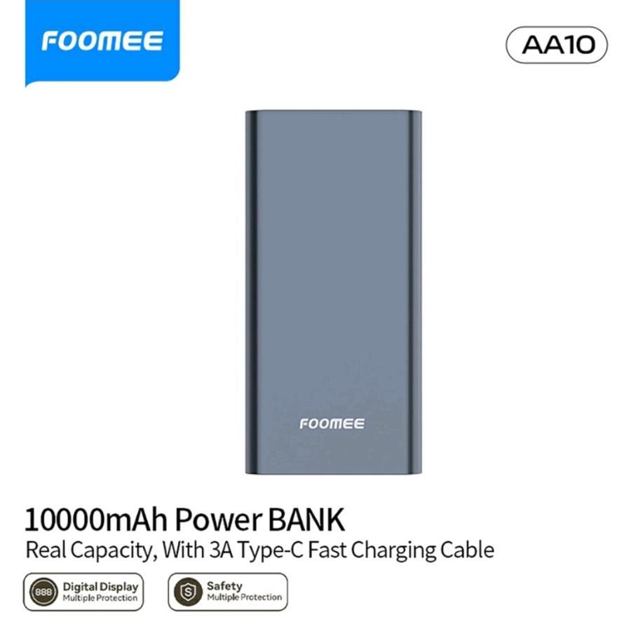 FOOMEE POWER BANK AA10 3A PD20WFAST CHARGING 10.000 mAh LED with Cabl