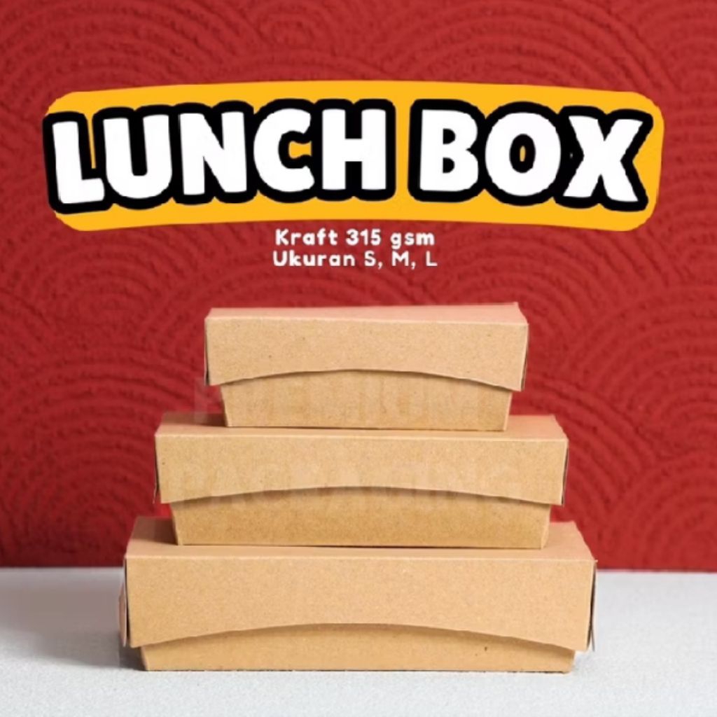 (Termurah di Medan) Paper lunch box ukuran S,M,L