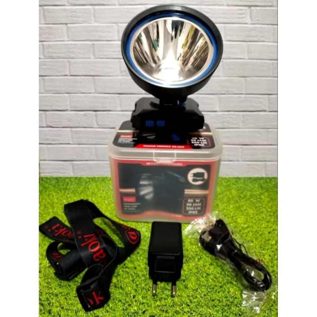 Senter kepala AOKI AK 3701A 40Watt Cahaya Putih Super Terang