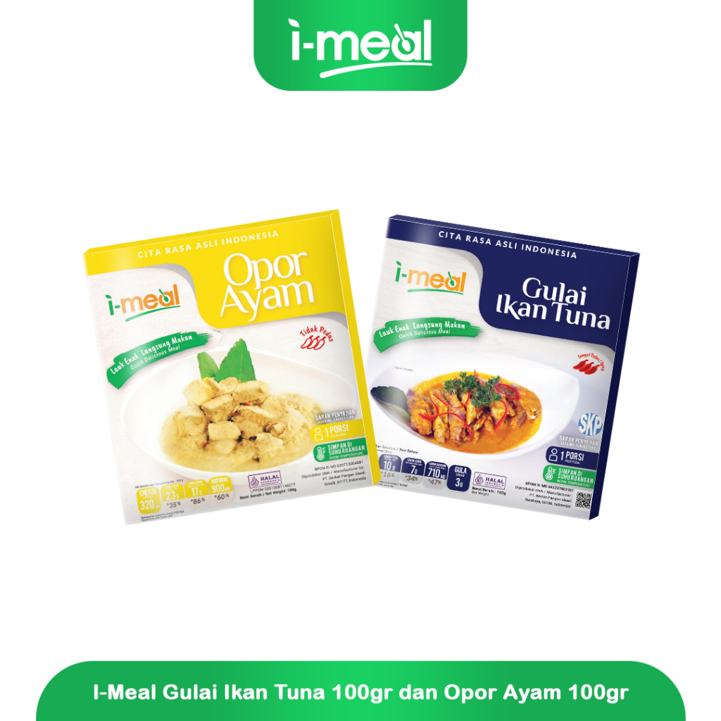 

I-Meal Gulai Ikan Tuna dan Opor Ayam i-meal Siap Makan