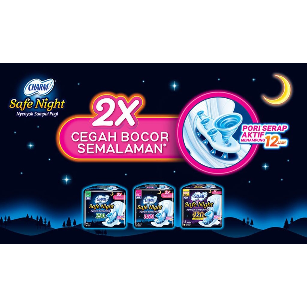 Charm Safe Night 42cm gathers