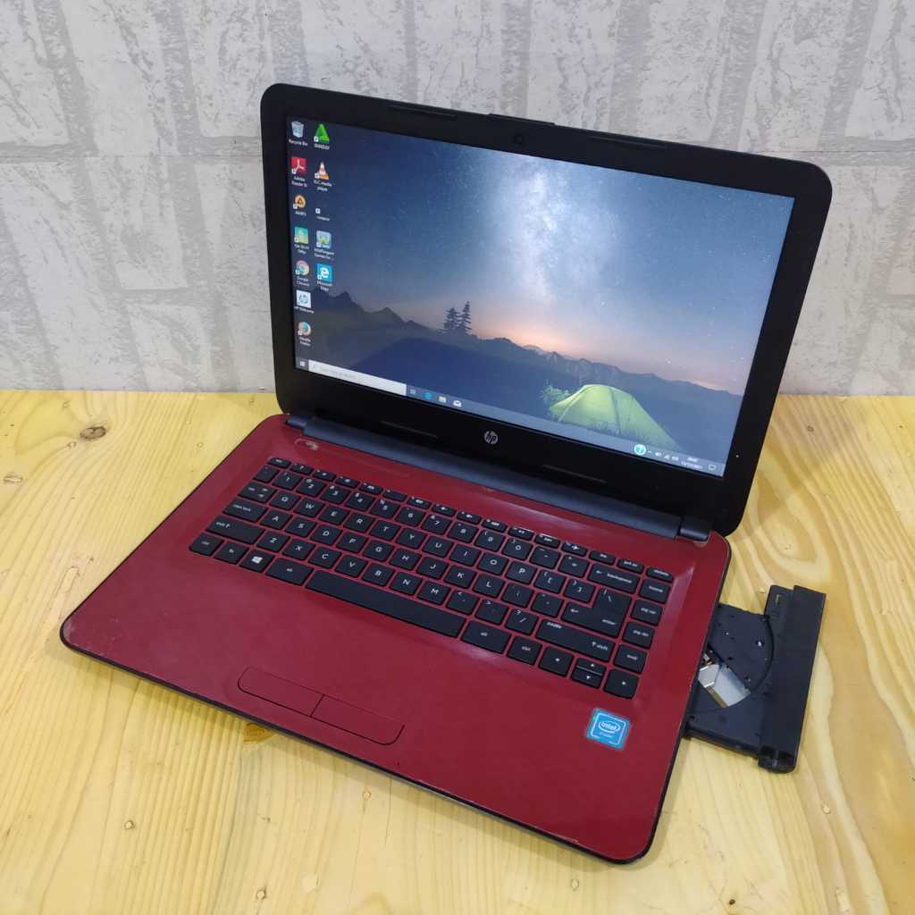 Laptop Hp 14-am010TU, Celeron - N3050, HD Graphics, Ram 8/500Gb, Seri Baru, Red