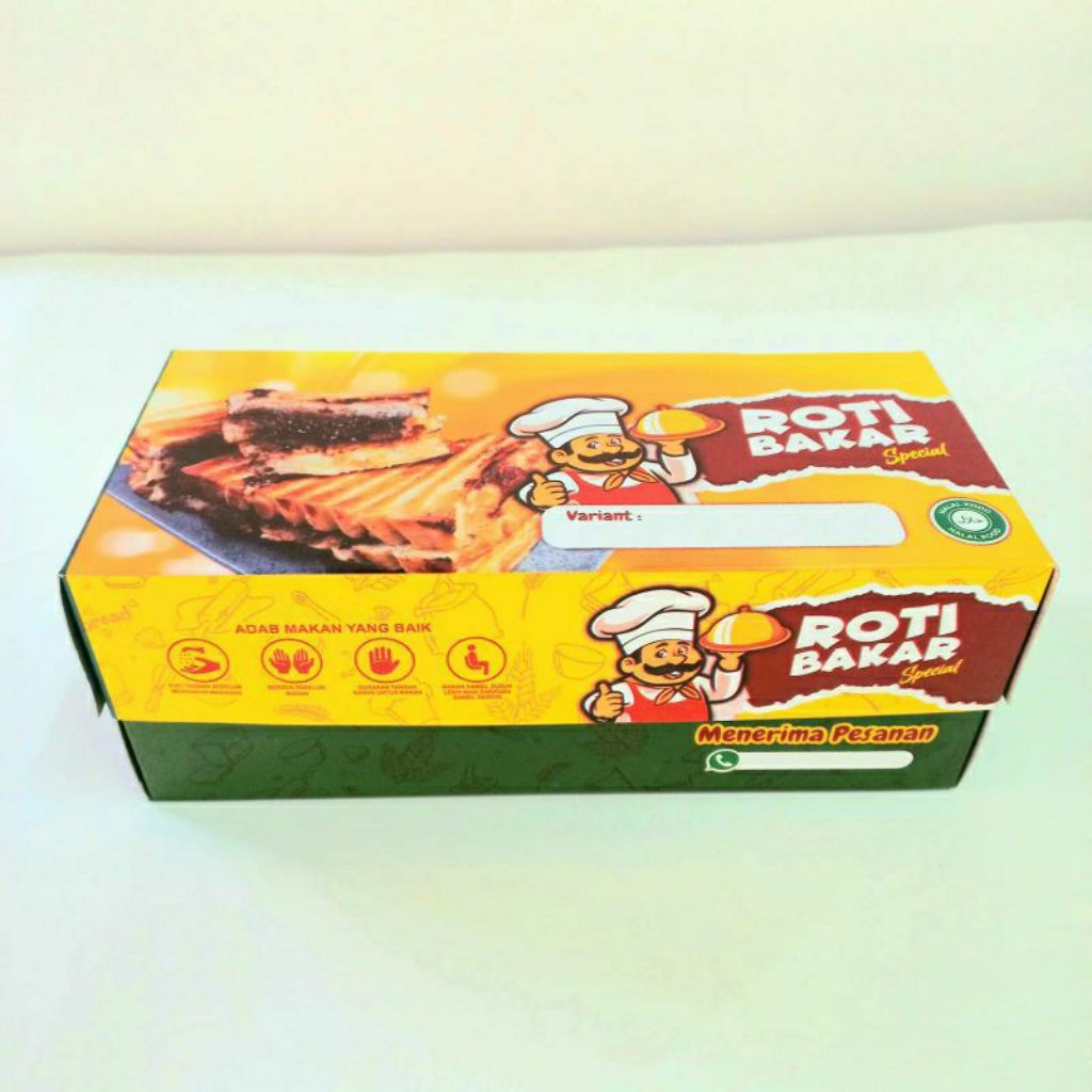 

kardus warna roti bakar full laminasi foil dalam isi 100