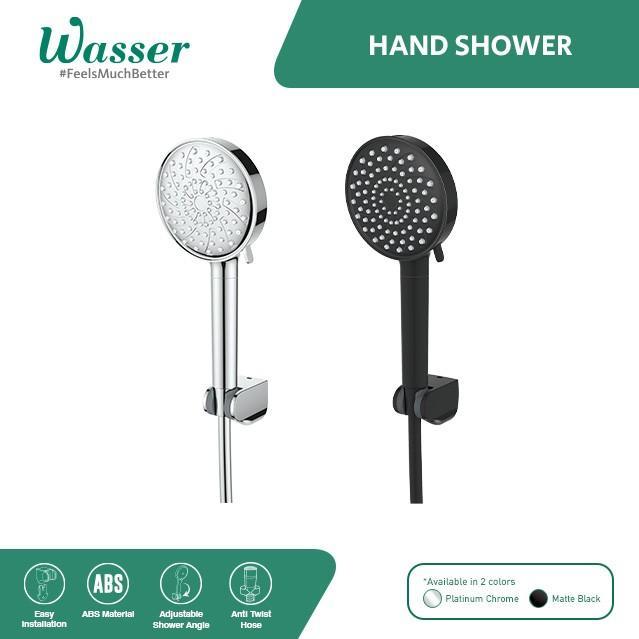 Wasser Hand Shower Set SHV-9705 - matte black / Wasser Hand Shower Set SHV-9705 - chrome / Hand Show
