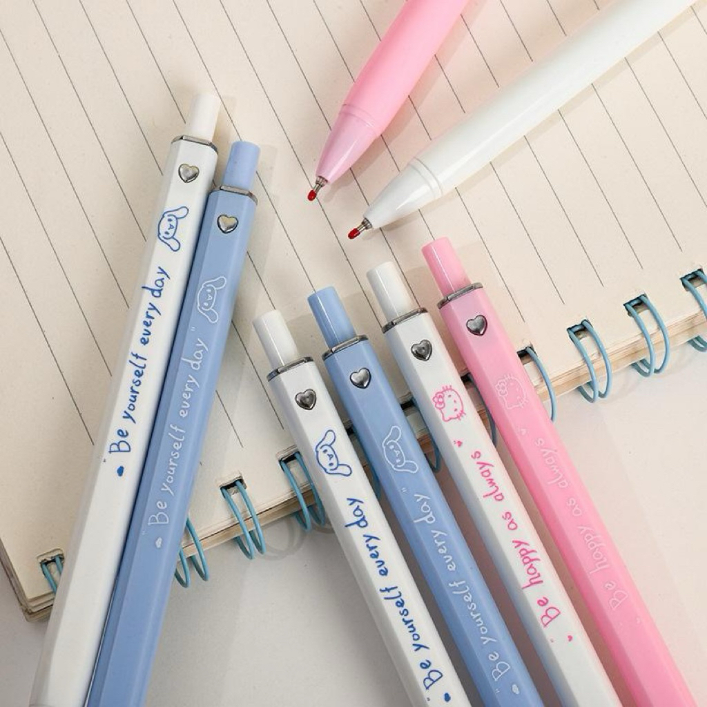 

PULPEN GEL MEKANIK 0.5MM MOTIF SANRIO SIMPLE PASTEL / BALLPOINT MEKANIK S4NRI0 / PEN GEL KUROMI CINNAMON ROLL