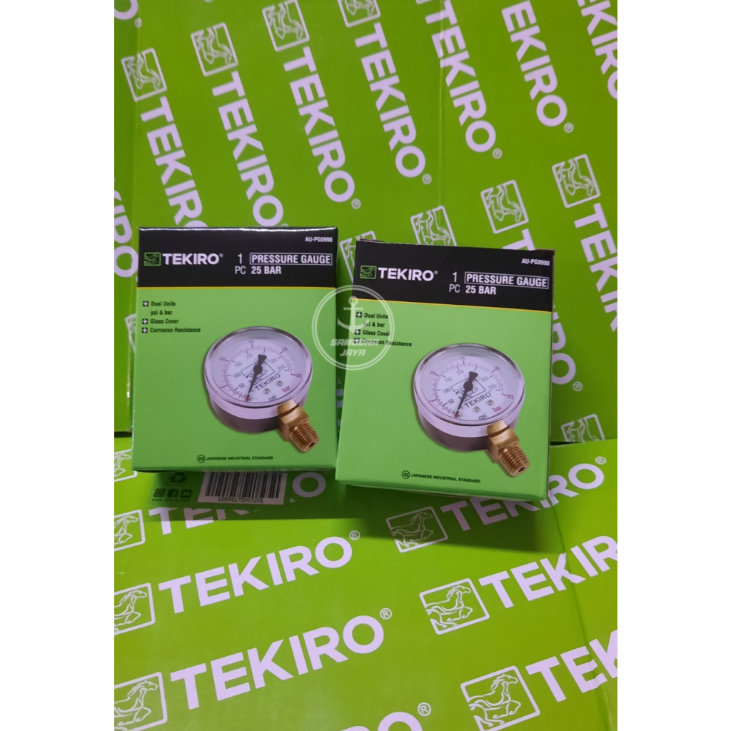 PRESSURE GAUGE FOR COMPRESSOR 25 BAR TEKIRO /PRESSURE GAUGE TEKIRO