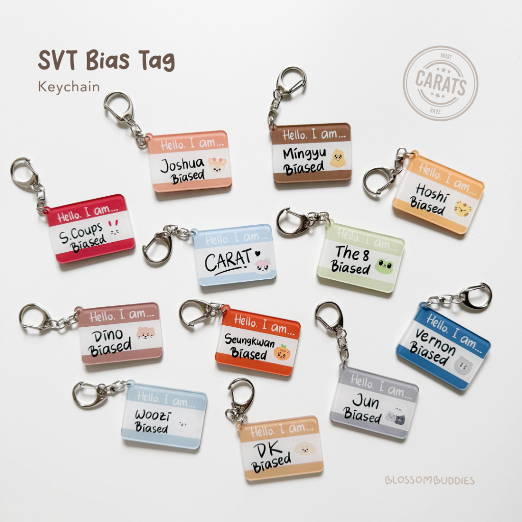 SEVENTEEN Bias Tag - Keychain by Blossom Buddies
