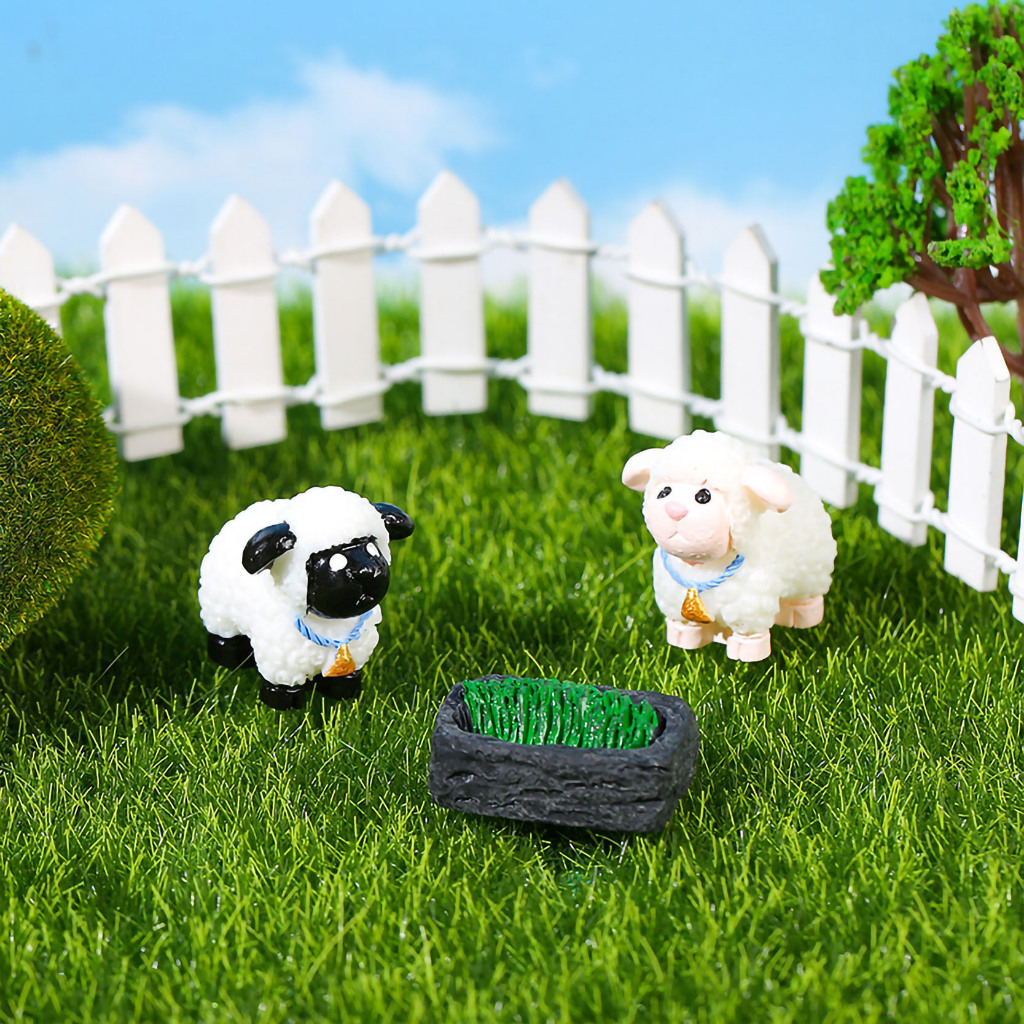 Miniatur Micro Landscape Cute Bell Sheep Domba