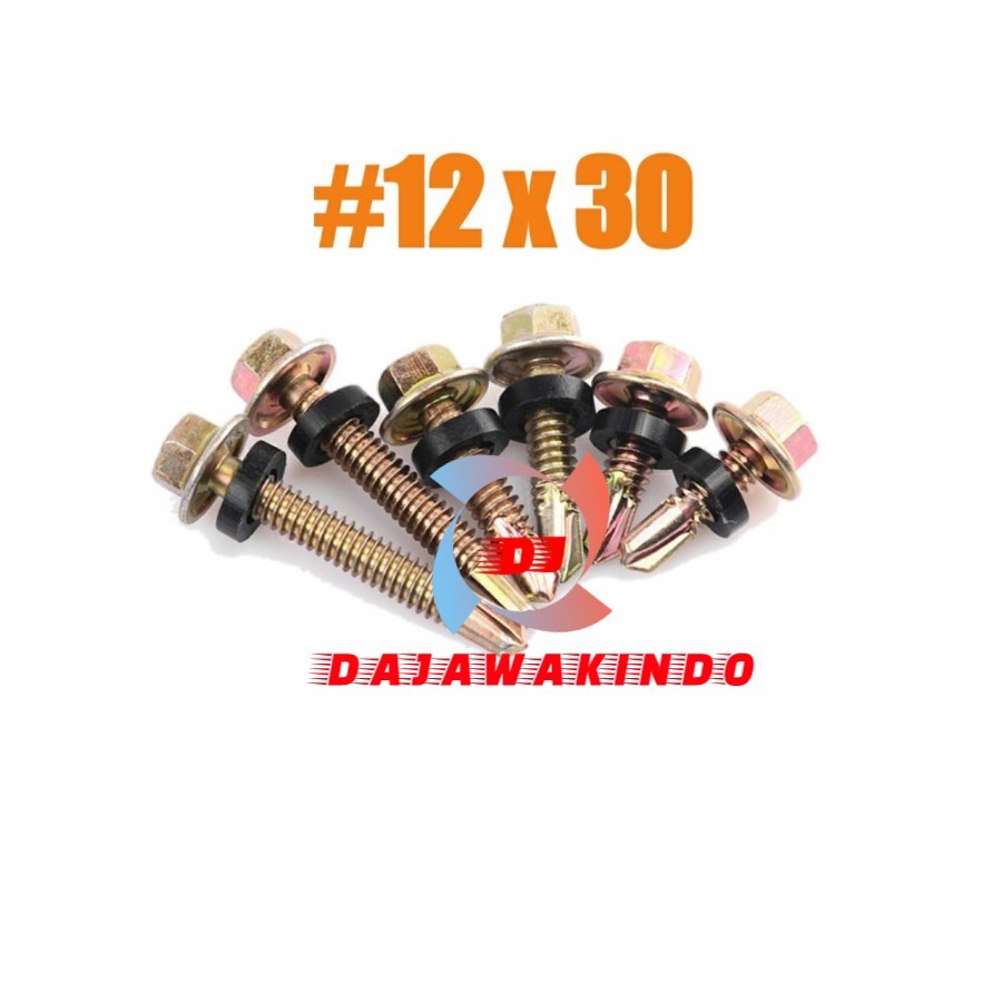 Sekrup Roofing 12 x 30 / Roofing Baja Ringan / Sekrup Baja Ringan