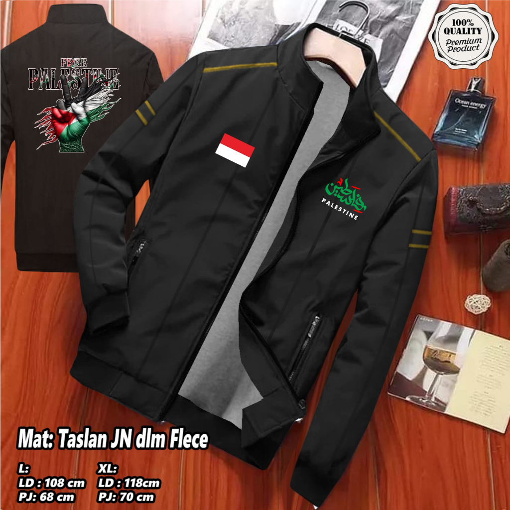 Jaket Palestine Parasut Tebal / Jaket Pria Wanita / Jaket Distro