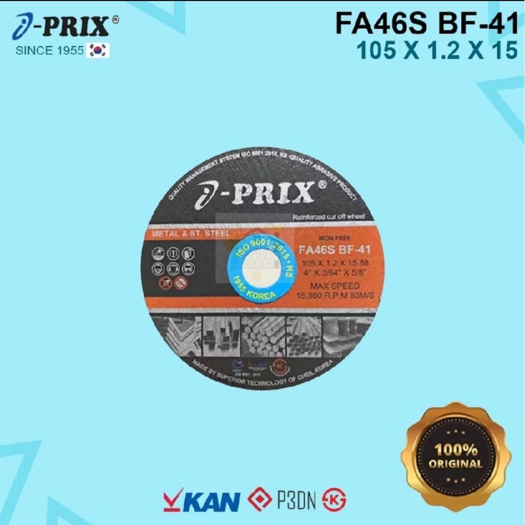 Batu gerinda 4 inch i prix potong  105 x 1.2 mata cutting I prix