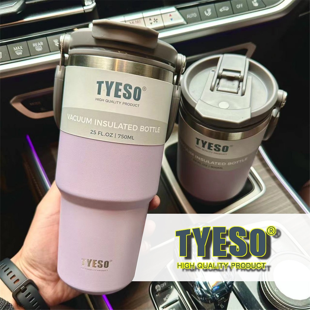 TYESO TUMBLER 2IN1 STAINLESS STEEL KOPI CUP HIGH QUALITY VACUUM INSULATED 600ml 900ml 1200ml ORIGINA
