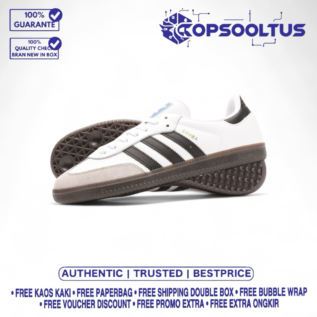

Sneakers S'a'm'b'a LoGo Veg'an White Black 100'% Authentic Bnib.