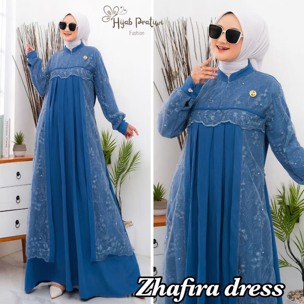ZAFIRA DRESS GAMIS WANITA PAKAIAN SYARI