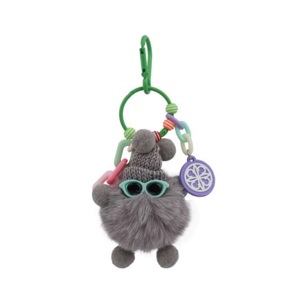 Les Catino Rex Pom Pom Accessories Bag Warna Coklat dan Abu Silahkan di Note New