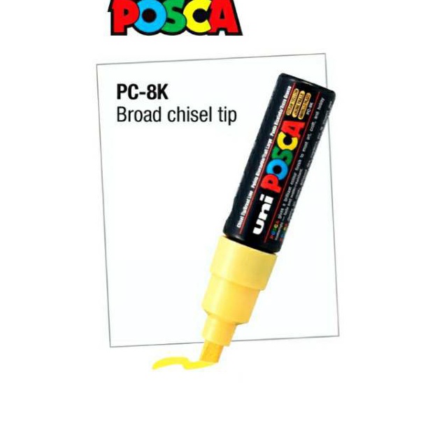 

KODE R99H Uni POSCA Paint Marker PC8K Broad Chissel Tip 8mm