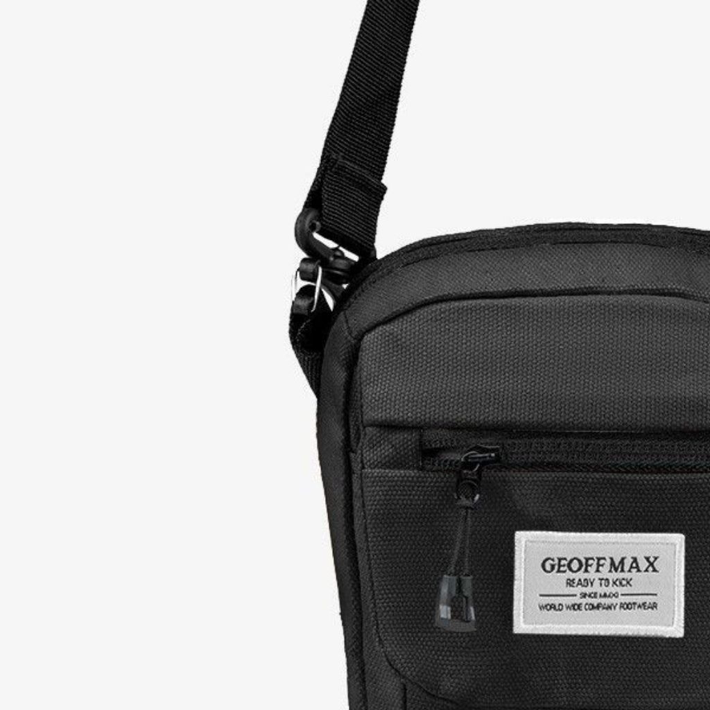 Geoff Max Fardele Black Sling Bag Tas slempang pria