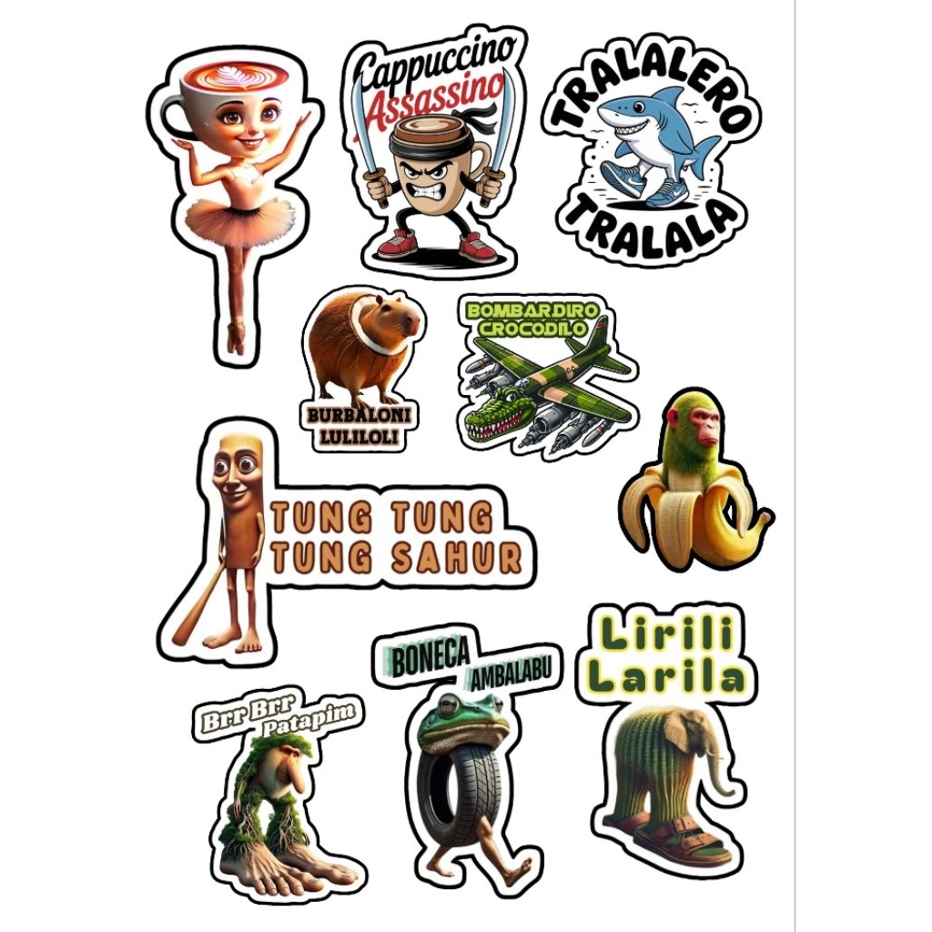 

Sticker anomali / Italian brainrot / tung tung tung sahur