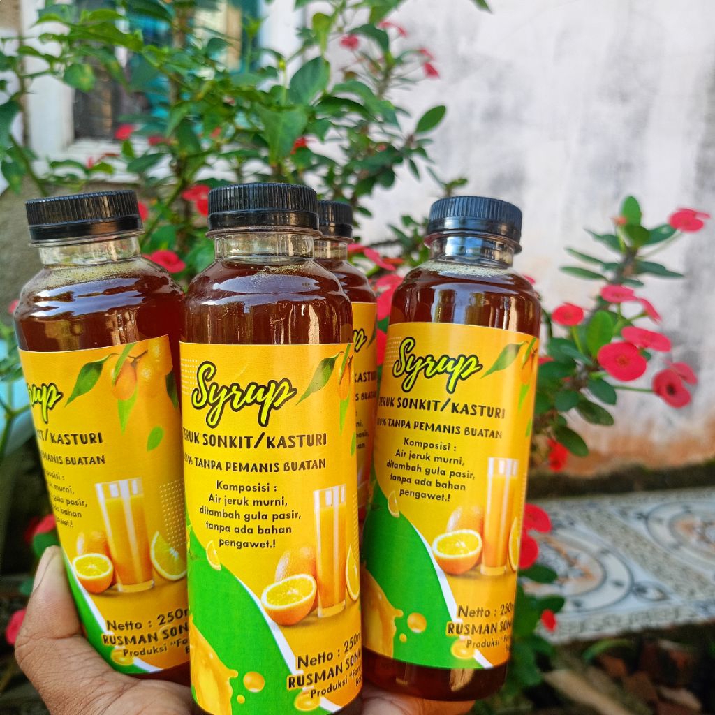

SIRUP JERUK SONKIT MURNI 100% DITAMBAH GULA MURNI TANPA PENGAWET.! RUSMAN SONKIT