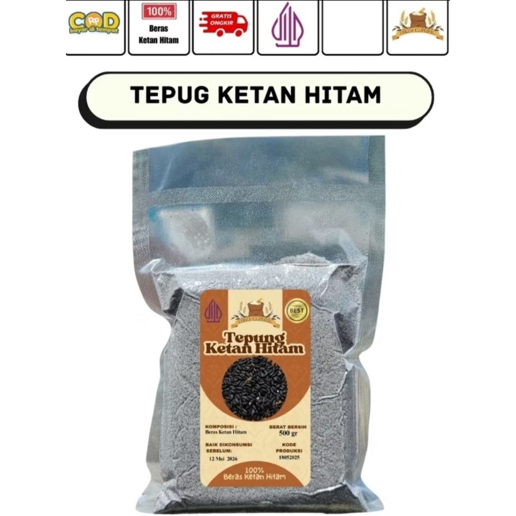 

Tepung Ketan Hitam Asli kemasan Vacuum 500g