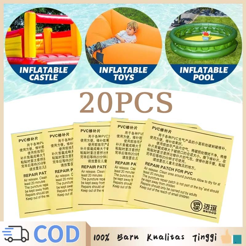 20pcs Lem Pelampung Lem Penambal Kasur Angin Lem Intex Lem Untuk Kolam Renang Plastik